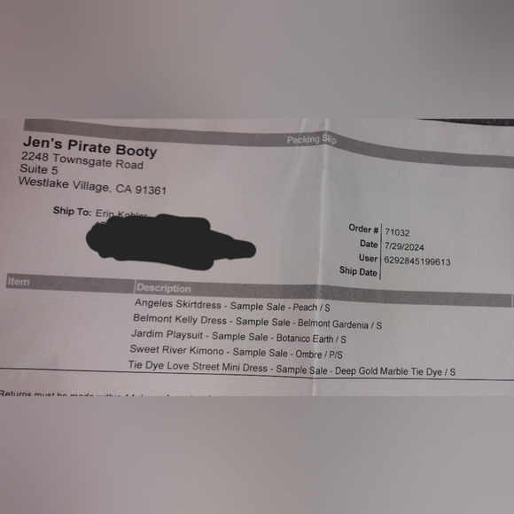 Jen's Pirate Booty Jardim Playsuit Botanical Print NWOT - Picture 8 of 8